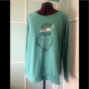 Faded Glory festive owl shirt